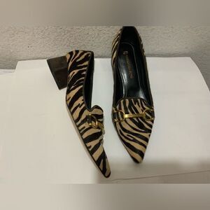 Samantha Sung  shoes low heels  calf hair animal print size 36.5